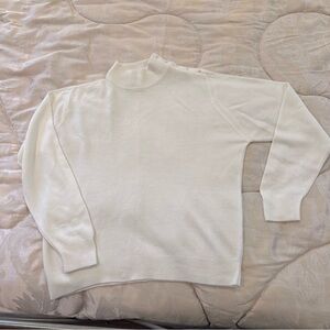 Designers Originals Cream Turtleneck Sweater with Pearl shoulder detail